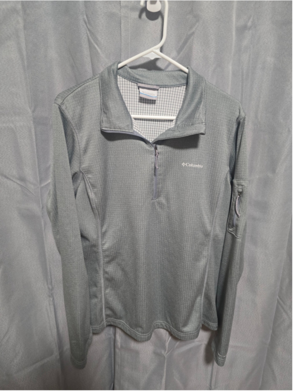 Women's Columbia Quarter Zip Pullover Sweatshirt Grey XL